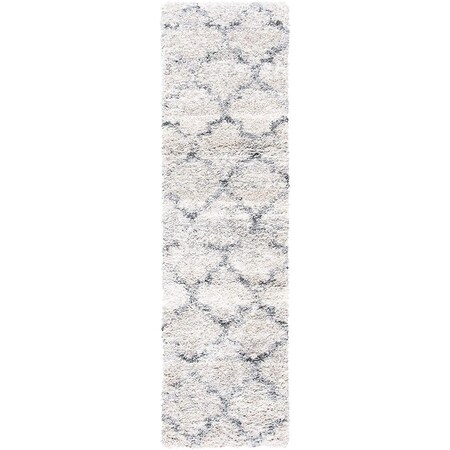 Safavieh 2 ft. 3 in. x 12 ft. Fontana Shag 800 Runner Rug, Grey & Ivory FNT888F-212